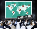 Check In Travel Locations Global World Tour Concept Royalty Free Stock Photo