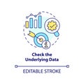 Check underlying data concept icon