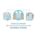 Check-up schedule concept icon