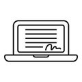 Check user security icon outline vector. Solitary detect