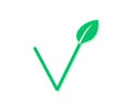 Check of vegan icon. Concept of organic and bio.