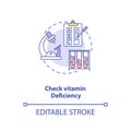 Check vitamin deficiency concept icon