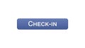 Check-in web interface button violet color, online registration program, airport