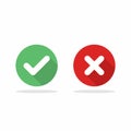 Check and wrong marks, Tick and cross marks, Accepted/Rejected, Approved/Disapproved, Yes/No, Right/Wrong, Green/Red, Correct/
