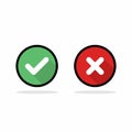 Check and wrong marks, Tick and cross marks, Accepted/Rejected, Approved/Disapproved, Yes/No, Right/Wrong, Green/Red, Correct/