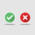 Check and wrong marks, Tick and cross marks, Accepted/Rejected, Approved/Disapproved, Yes/No, Right/Wrong, Green/Red, Correct/