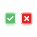Check and wrong marks, Tick and cross marks, Accepted/Rejected, Approved/Disapproved, Yes/No, Right/Wrong, Green/Red, Correct/