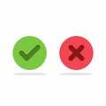 Check and wrong marks, Tick and cross marks, Accepted/Rejected, Approved/Disapproved, Yes/No, Right/Wrong, Green/Red, Correct/