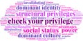 Check Your Privilege Word Cloud Royalty Free Stock Photo