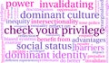 Check Your Privilege Word Cloud Royalty Free Stock Photo