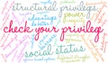 Check Your Privilege Word Cloud Royalty Free Stock Photo