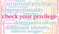 Check Your Privilege Word Cloud Royalty Free Stock Photo