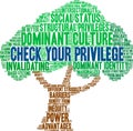 Check Your Privilege Word Cloud Royalty Free Stock Photo
