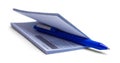 Checkbook with Blue Pen Royalty Free Stock Photo