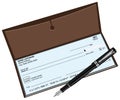 Checkbook fountain pen