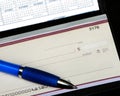 Checkbook and pen Royalty Free Stock Photo