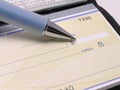 Checkbook with pen 2 Royalty Free Stock Photo