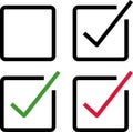 Checkbox with blank and checked checkbox vector icon