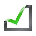 Checkbox icon with angle folded