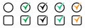 Checkbox Icon Collection with Selected and Unselected States Royalty Free Stock Photo