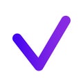 Checkbox icon. Thin Checkmark. Purple gradient Royalty Free Stock Photo