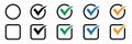 Checkbox Icons Collection Selected Unselected States Royalty Free Stock Photo