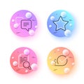 Checkbox, Inspect and Star minimal line icons. For web application, printing. Vector