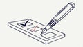 Checkbox with pen vector. Task list and to,do icon for productivity and planning. vector design Generative AI Royalty Free Stock Photo
