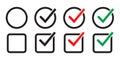 Checkbox set with blank and checked checkbox vector icon.
