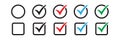 Checkbox set with blank and checked checkbox vector icon.