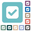 Checkbox solid rounded square flat icons