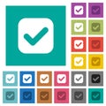 Checkbox solid square flat multi colored icons