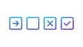 Checkbox Square Options Icon, Form Selection Task Completion, vector design Generative AI Royalty Free Stock Photo