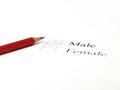 Checkboxes and a pencil Royalty Free Stock Photo