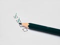 Checkboxes with pencil Royalty Free Stock Photo