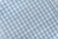 Checked blue and white textile