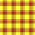 Checked tartan plaid scotch kilt fabric seamless pattern texture background - color hightlight yellow, orange and brown