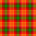 Checked diamond tartan plaid scotch fabric seamless pattern texture background - color vibrant red green yellow white Royalty Free Stock Photo