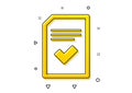Checked Document icon. File sign. Vector