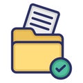 Checked document  Isolated Vector icon which can easily modify or edit Royalty Free Stock Photo