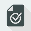Checked document - Minimal vector icon
