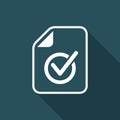 Checked document - Minimal vector icon