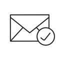 Checked email linear icon