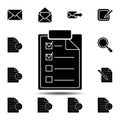 checked filled list icon. Simple glyph vector element of web, minimalistic icons set for UI and UX, website or mobile application Royalty Free Stock Photo