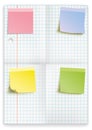 Checked Folded Paper Colored Sticks Royalty Free Stock Photo