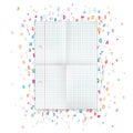 Checked Folded Paper Letters Numbers Royalty Free Stock Photo