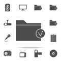 checked folder icon. web icons universal set for web and mobile Royalty Free Stock Photo