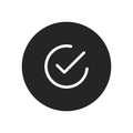 Checked icon vector. Simple checked sign in modern design style for web site and mobile app. EPS10 Royalty Free Stock Photo
