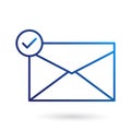 Checked Mail Icon for web or mobile apps