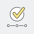 Checked network symbol concept.